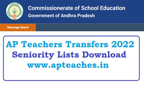 teachers seniority list 2022 pdf